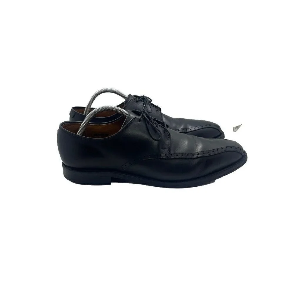 Allen Edmonds Men's Wendell Black Leather Bicycle Toe Shoes Oxfords Size 10D